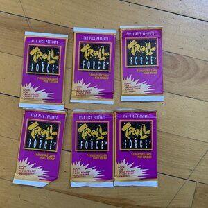 1992 Troll Force Trading Card Packs. Lot Of 6 NEW